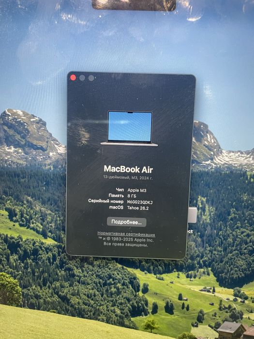 Продам macbook air 13 m3 8/512