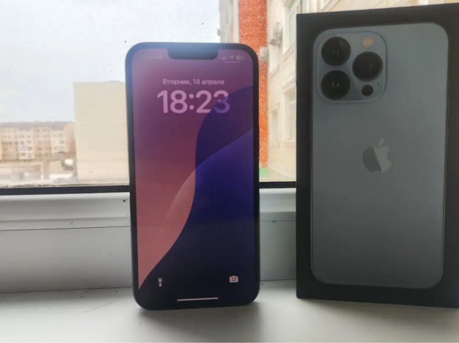 айфон 13 про 256гб голубой