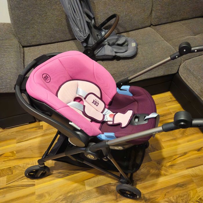 Бебешка количка Cybex Melio + стол за кола Cybex Aton Basic с адаптери