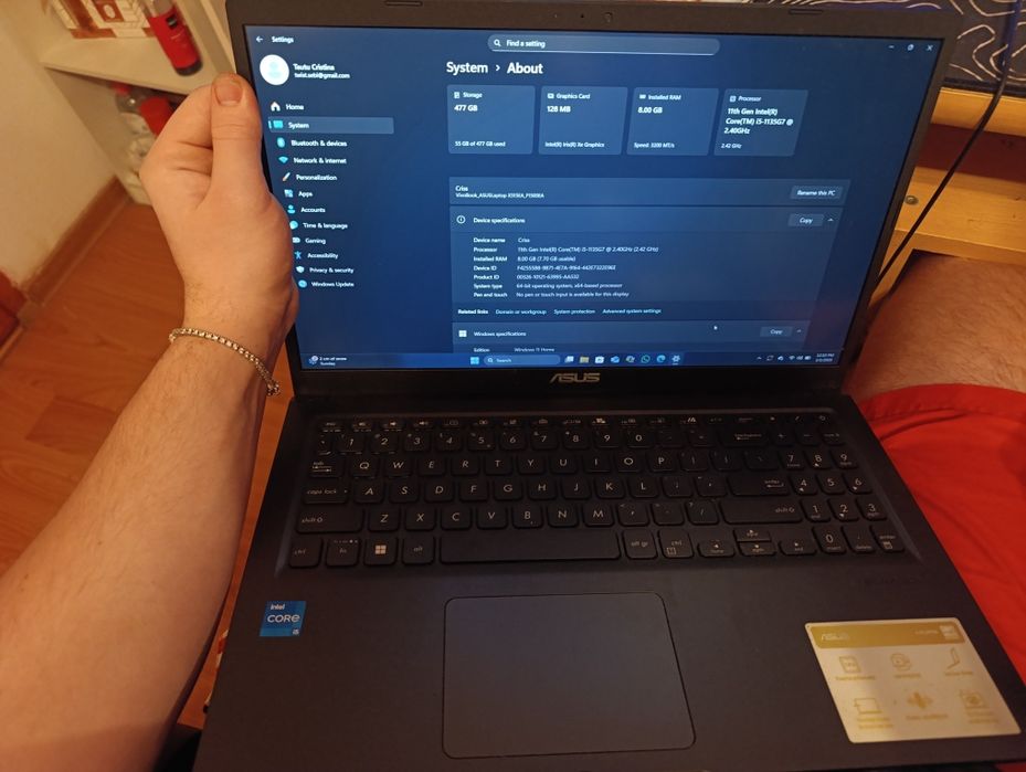 Laptop ASUS VivoBook 15 X1500EA-BQ2337, Intel i5-1135G7 8GB, SSD 512GB