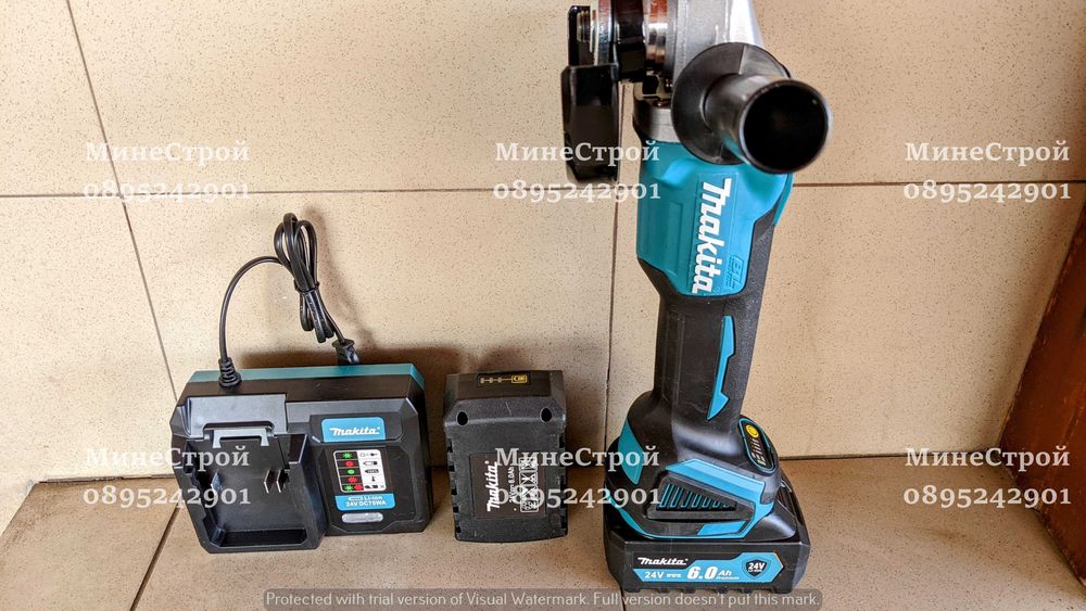 2 в 1 Ъглошлайф MAKITA 24V с 2 батерии 6.0Ah Макита резачка флекс