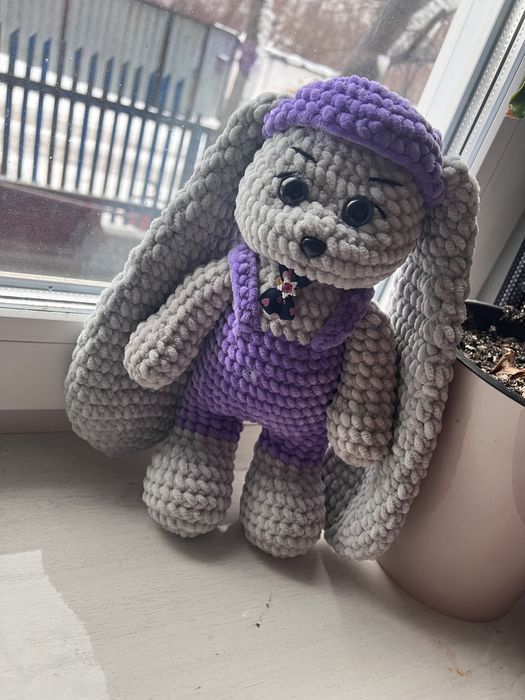 Вязаный  зайка