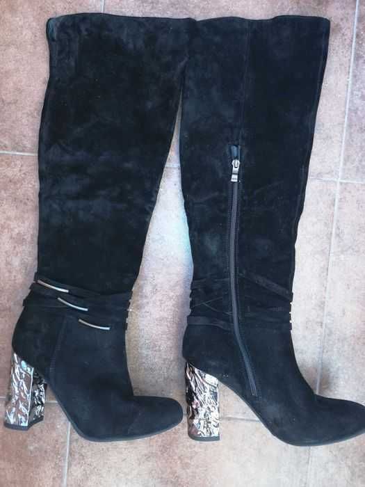 Чизми дамски, естествена кожа, размер 37