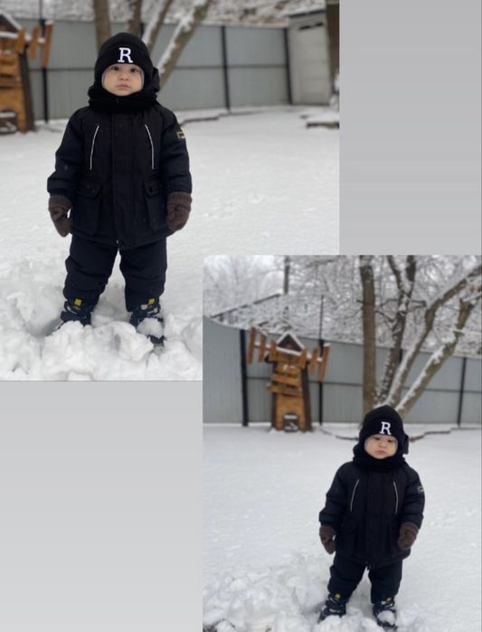 дубленка и зимний комбинезон для мальчика