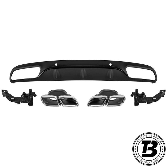 Difuzor Bara Spate cu Ornamente compatibil cu Mercedes C Class C205 C63 Design