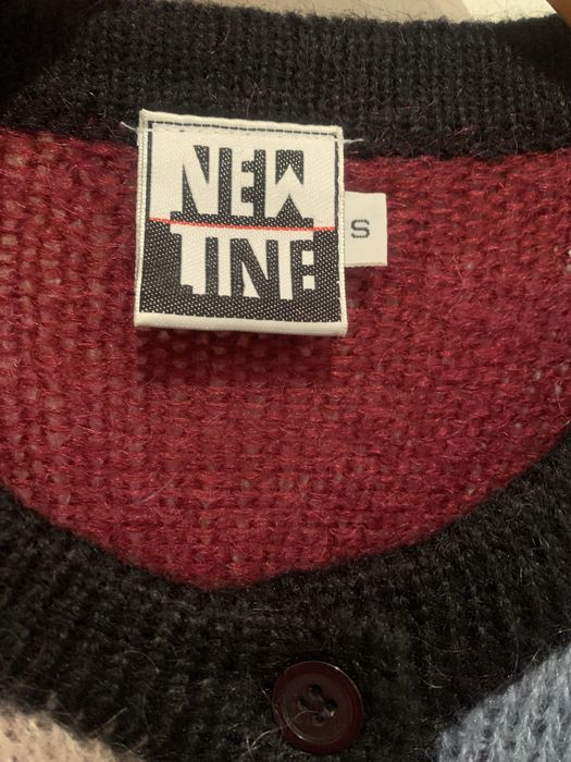 Cardigan color block , pufos, mohair