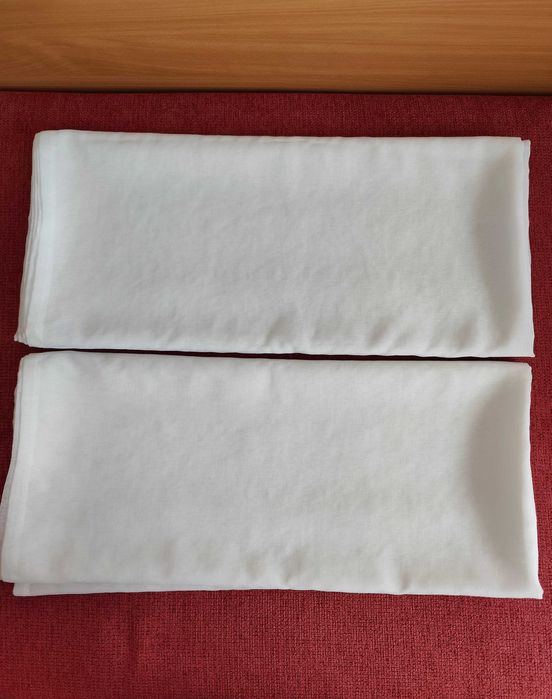 2 нови бели пердета/завеси