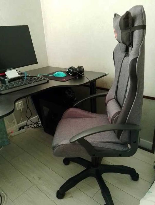 НОВ Стилен Геймърски стол GAMELAB NOMAD Breeze, тъмносив