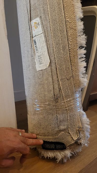 Covor shaggy, fir lung, pufos alb cu gri 1,40 x 2,00 m (Rovere mobili)