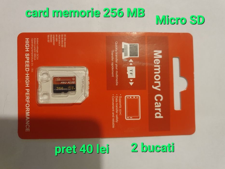 Card de memorie : 512/256 MB