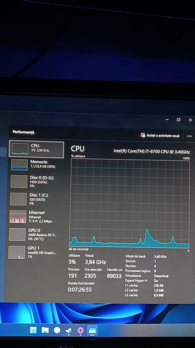 Vând PC i7 6700 placa video aproape noua
