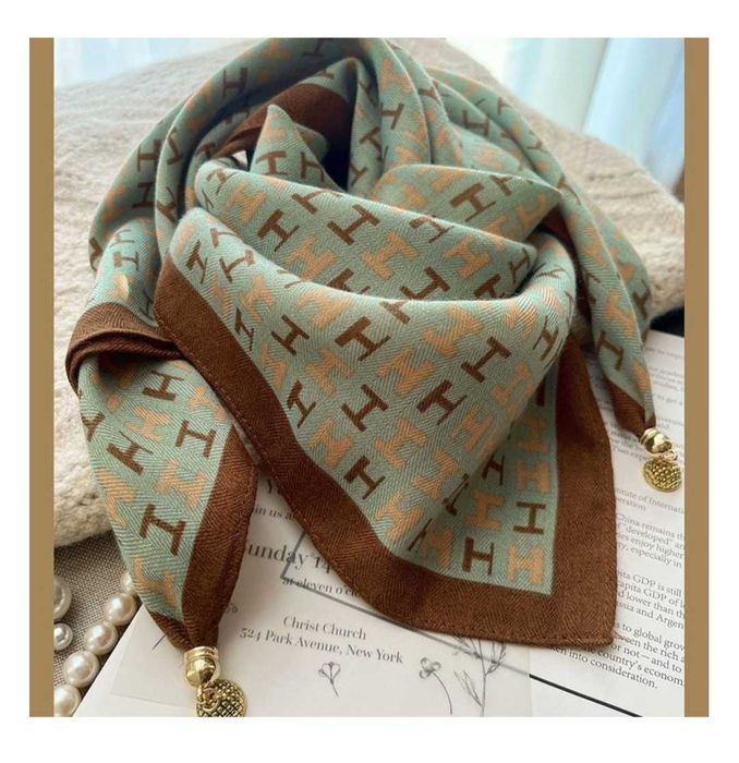 Платок хлопок вискоза 65×65