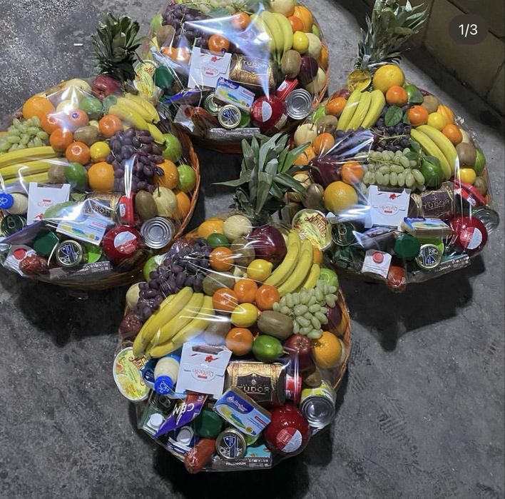 новогодние букеты/корзины