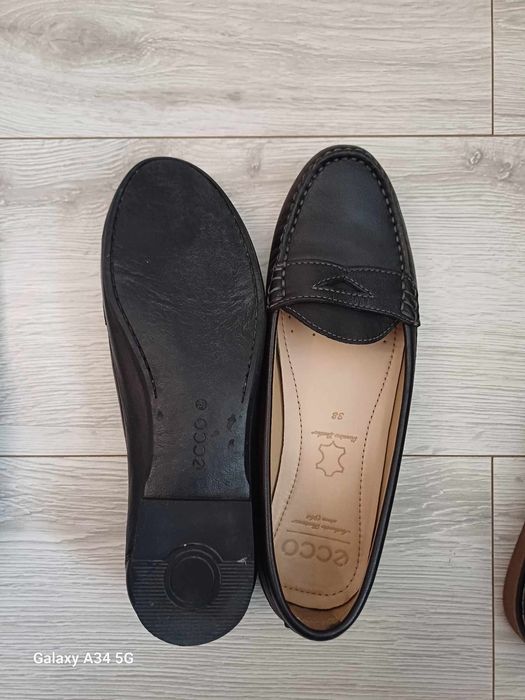 Кожени мокасини ECCO 38 номер