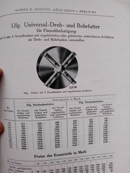 Немска книга за инструменти и производство на машини от 1921г