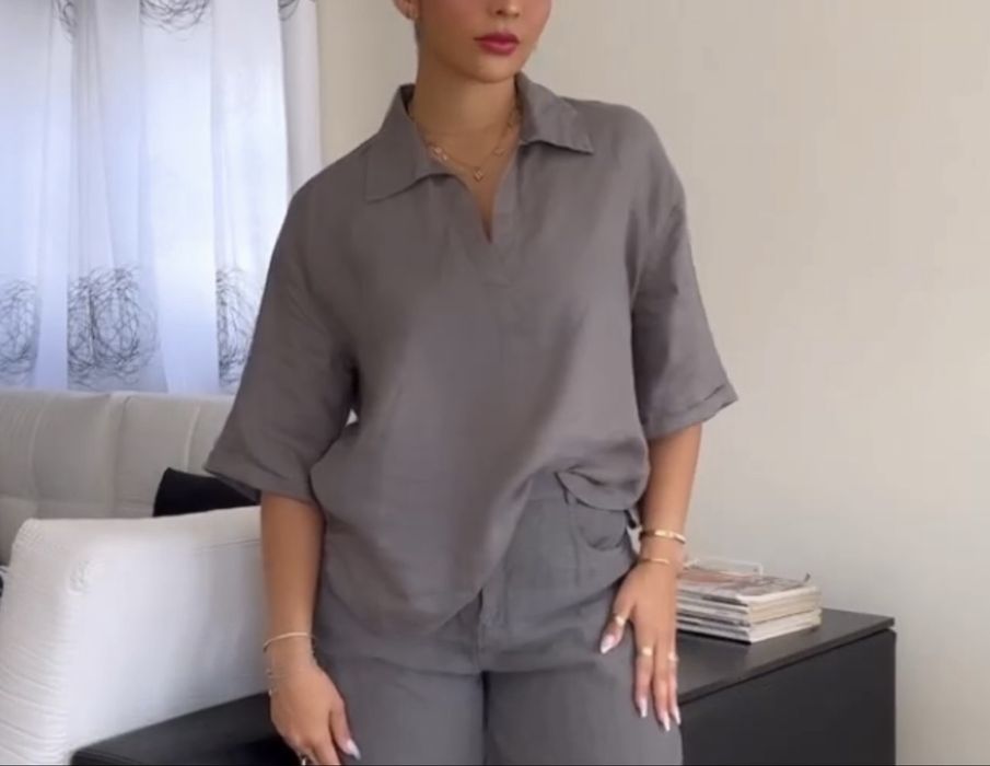 Рубашка Zara женская лён