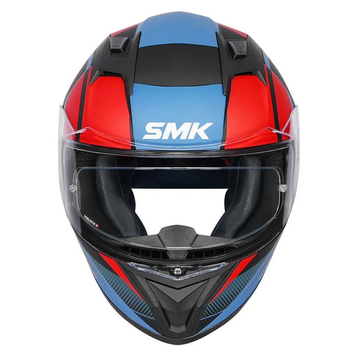 ПРОМОЦИЯ Мото каска за мотор SMK  STELLAR FURY Blue/Red NEW