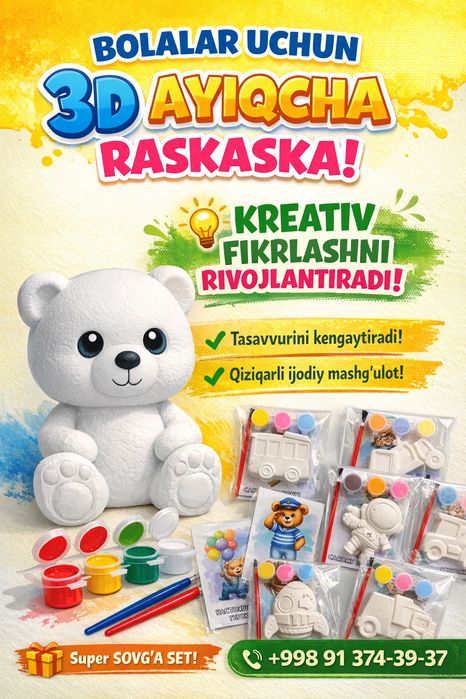 Bolalar uchun gips figuralar