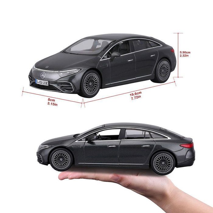 Мaisto sp edition кола mercedes-benz eqs 2022 1:24 синя и сива