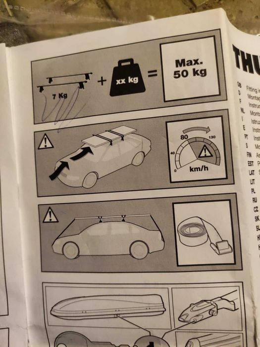 Напречни греди Thule (Тюле) Шведски.