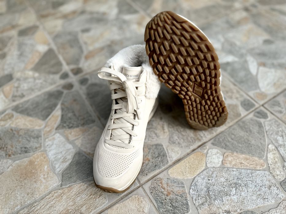 Skechers Боти Uno Rugged Fall Air, Мръснобял