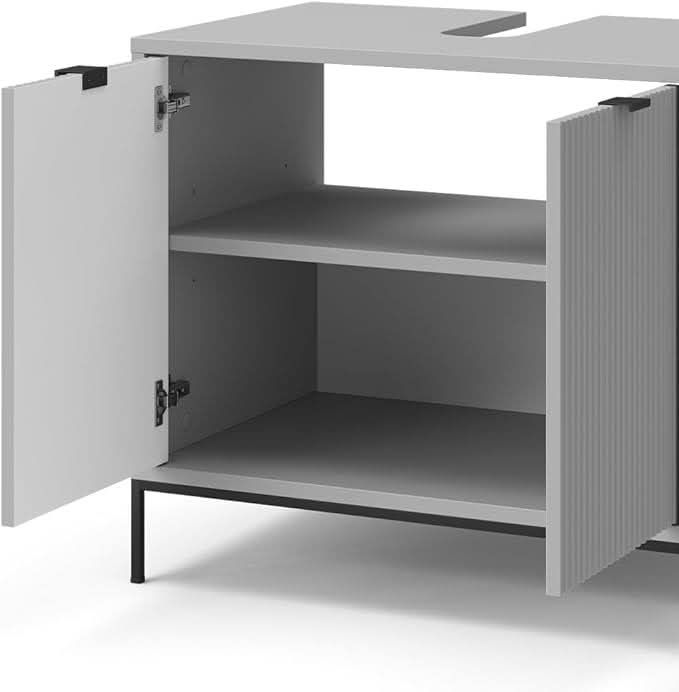 Шкаф за мивка Vicco Eliza, сив, 70 x 63 см с врати и чекмедже