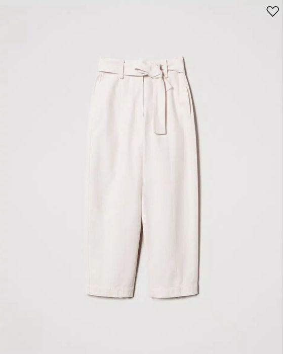 Twinset панталон в цвят екрю