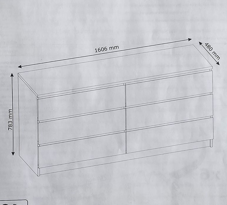 Vând comodă cu sertare nouă