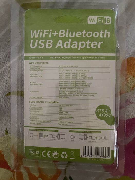 Bluetooth 5.4 USB-адаптер, модель AX900.
