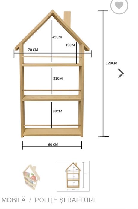 Raft Montessori tip casuta