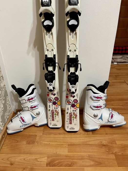 Schiuri copii 120 cm rossignol cu clapari skiuri set