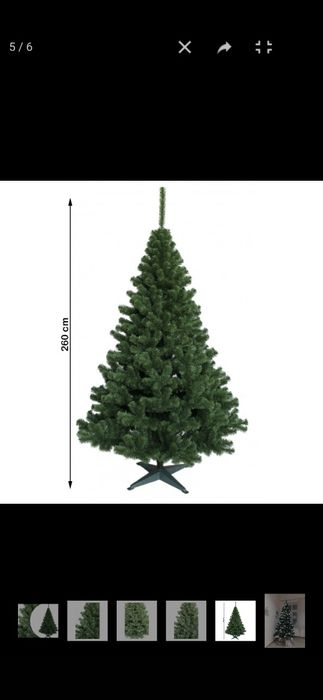 Brad de Craciun artificial cu aspect natural, inaltime 260 cm, verde,