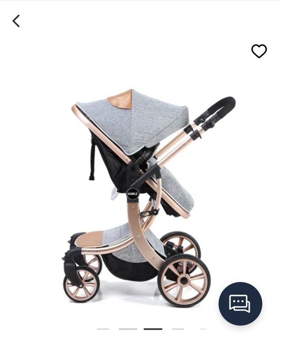 Коляска-трансформер 2 в 1 Aimile Silver сер