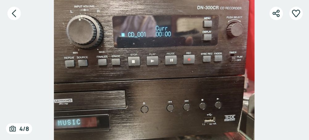 Panasonic db 9000 și Denon CR-300 recorder