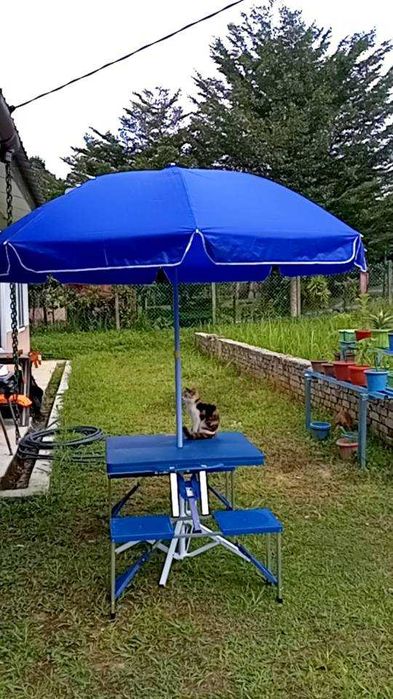 Оригинальная пляжная туристическая стол-стул, пляжный зонтик