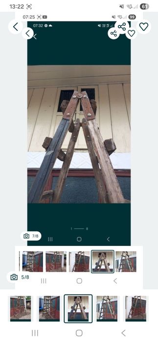 Scara lemn in 2 parti .