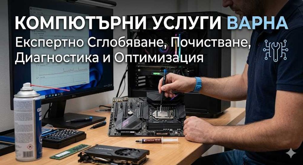 Компютърни услуги Варна – Сглобяване, Почистване, Оптимизация и Ремонт