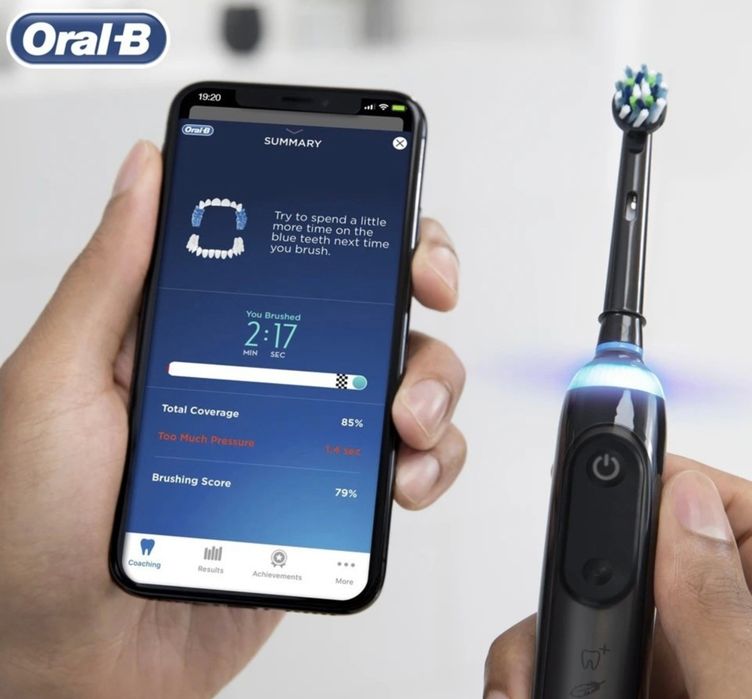 Смарт електрическа четка за зъби Oral-B Genius X (Midnight Black) с AI & Bluetooth