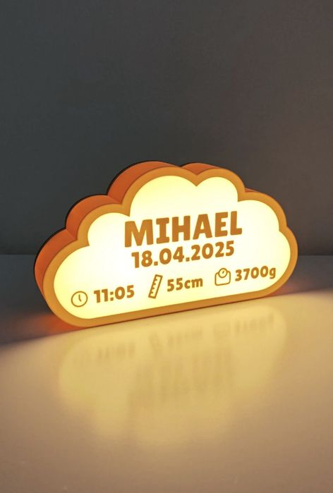 Lampă personalizată pentru bebeluși LED inclus