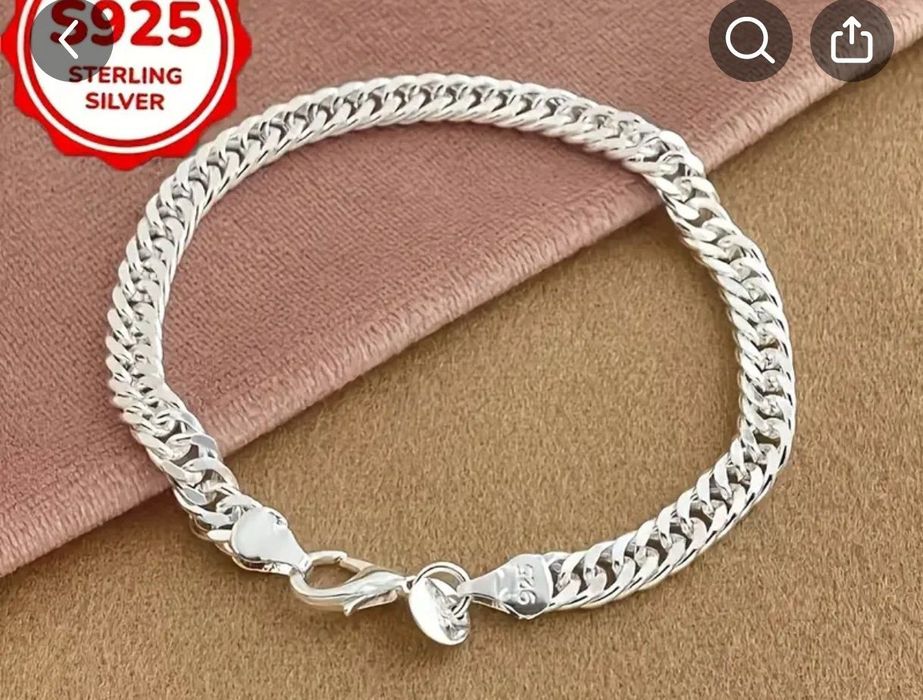 Brățară  cu Ag 925 hipoalergenic,20 cm, 30 grame,unisex.Promo!