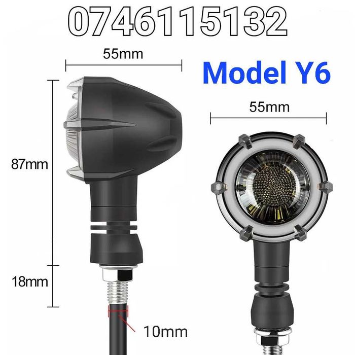 Semnalizare LED Progresiva-Semnalizari-Moto Chopper Motocicleta Atv-Y6