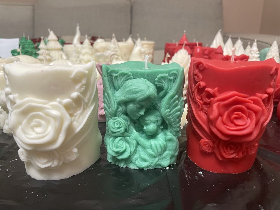 Коледни, соеви свещи