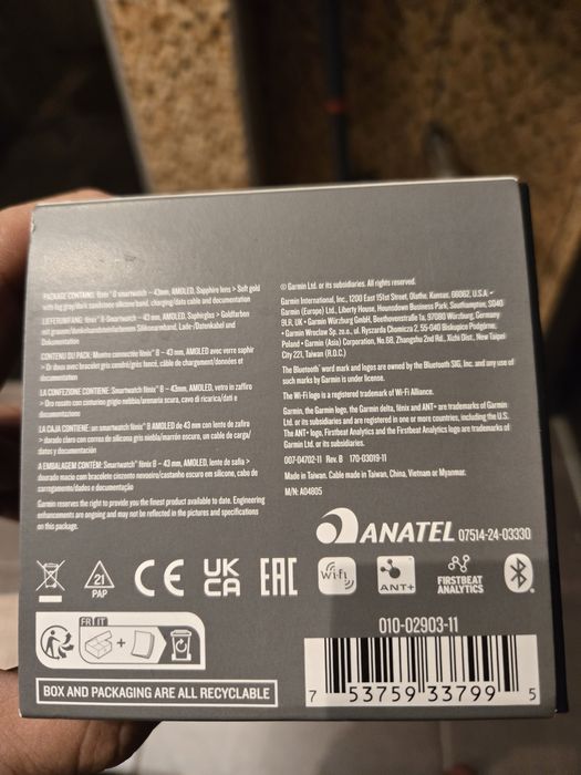 Garmin Fenix8 43 mm Amoled златен