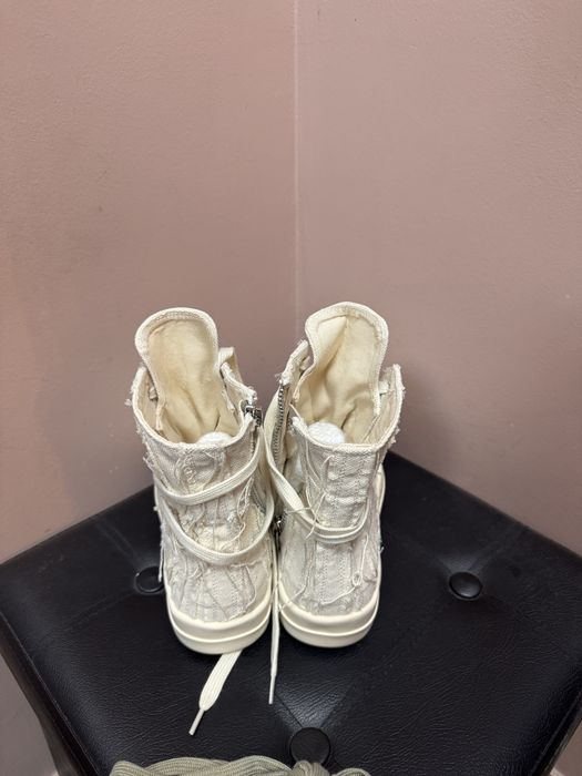 Adidasi Rick Owens DRKSHDW high top canvas distressed