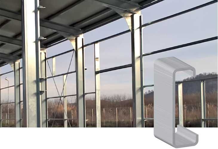Profile metalice zincate C 250  Structura
