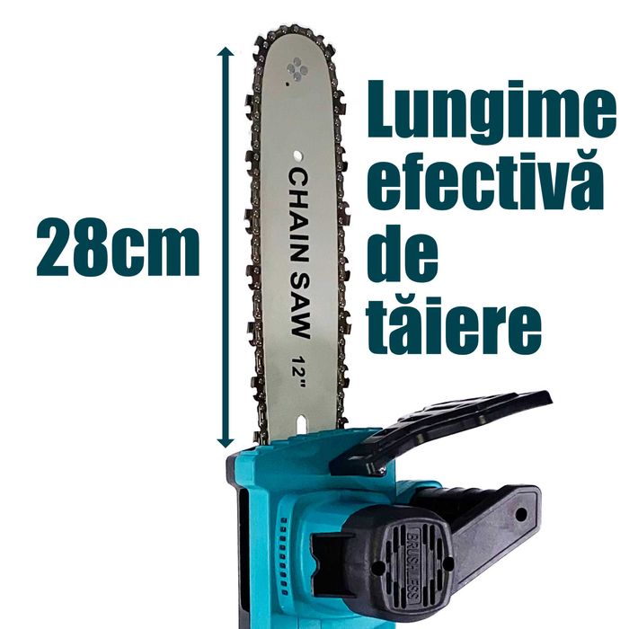 Mini drujba Dotvix, Motor Brushless, 2 acumulatori, Sistem ungere lant