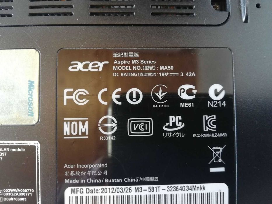 Acer Aspire M3-581Т