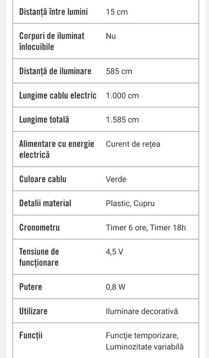 Instalație Alb cald