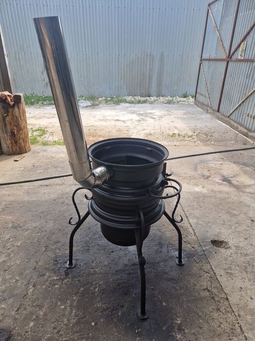 Печка для казана + решётка гриль