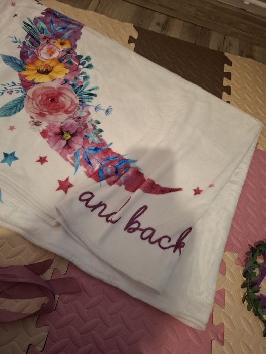 Pătură Love you to the moon and back pentru foto cu bebe